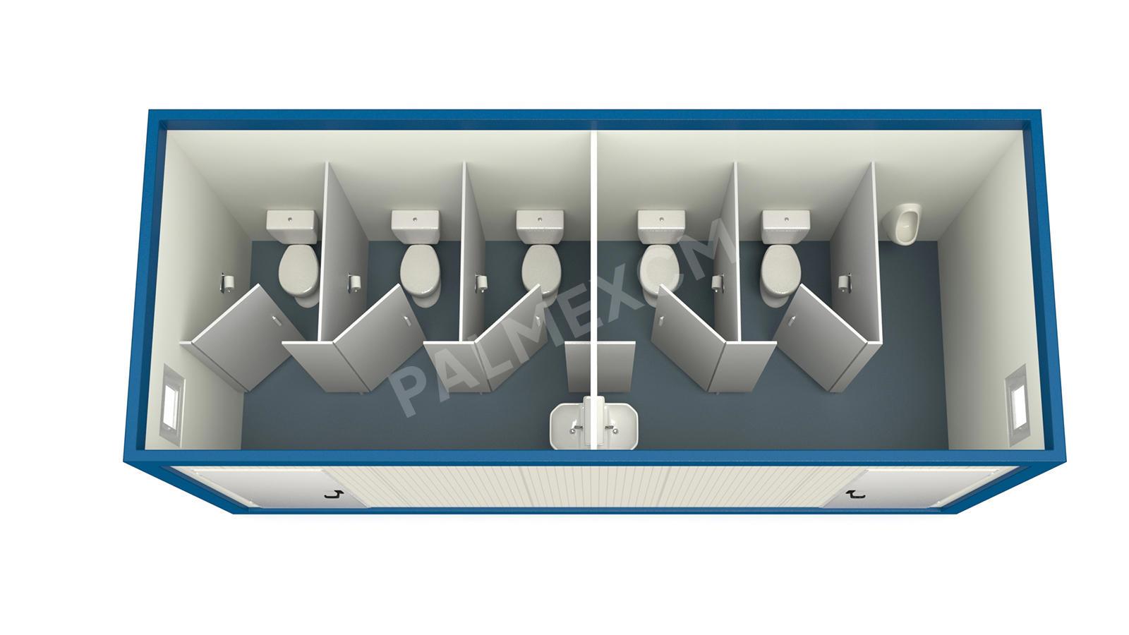 Sanitärcontainer 6m HI-FIX 5 WC 1 Pissoir