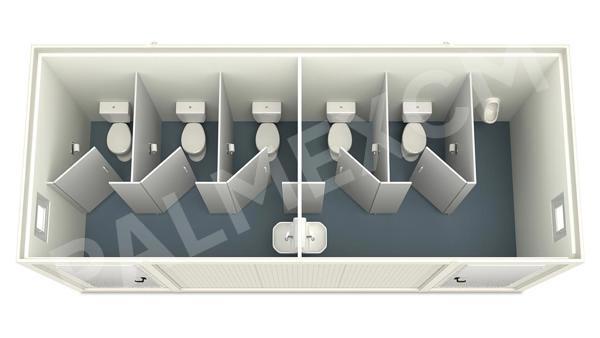 Sanitärcontainer 6m HI-FLEX 5 WC 1 Pissoir