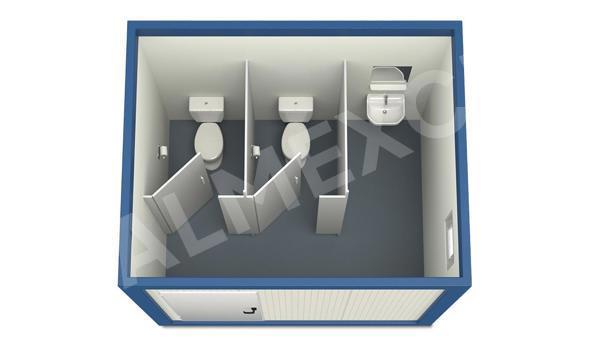 Sanitärcontainer 3m HI-FIX 2 WC